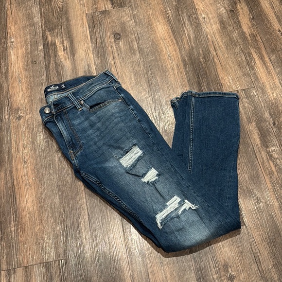 Hollister Blue Skinny Distressed Jeans - Picture 4 of 4